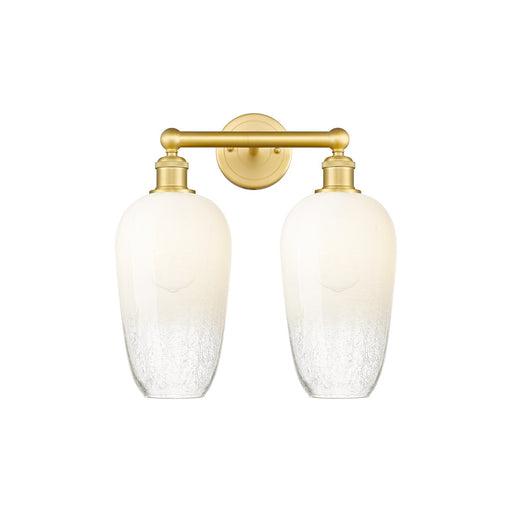 Innovations Brookhaven Flute 16in 2-Light Bath Vanity | Industrial Satin Gold Steel and Cast Brass with Opal Glass Shades | Model 616-2W-SG-G484-7OP
