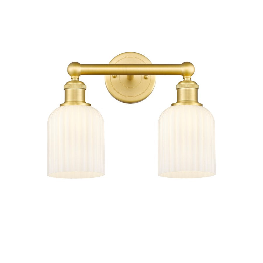 Innovations Edison Bridal Veil 2Lt 14" Bath, GD/GW - 616-2W-SG-G559-5GWH