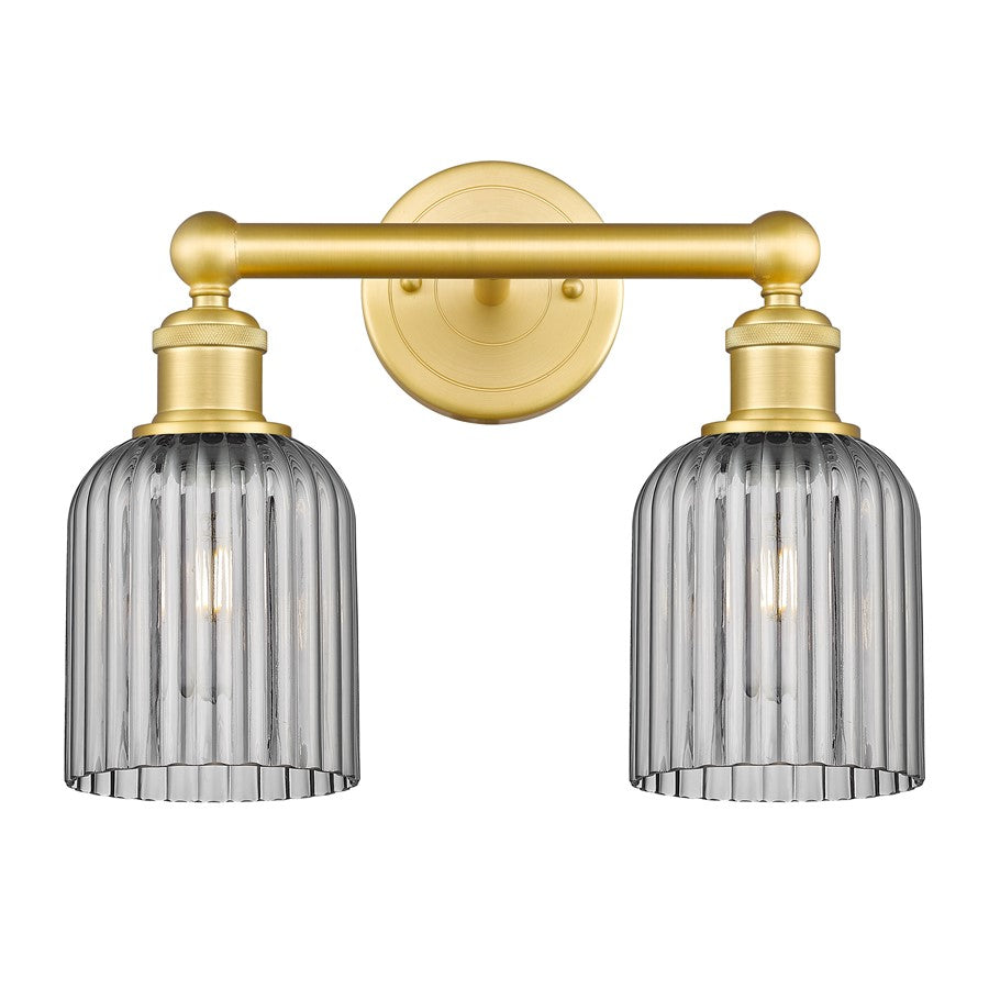 Innovations Edison Bridal Veil 2Lt 14" Bath, Gold/Smoke - 616-2W-SG-G559-5SM