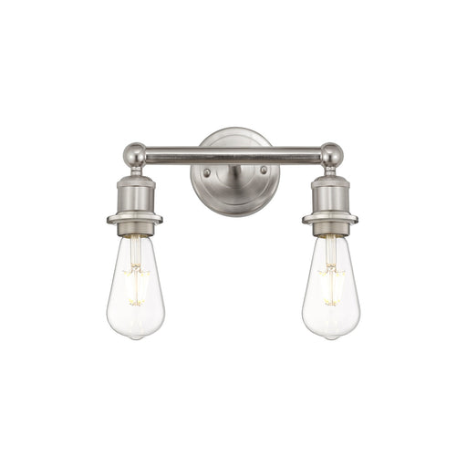 Innovations Lighting Edison 11in 2-Light Bath Vanity Light | Industrial Satin Nickel Steel and Cast Brass | Bathroom Vanity & Powder | Model 616-2W-SN
