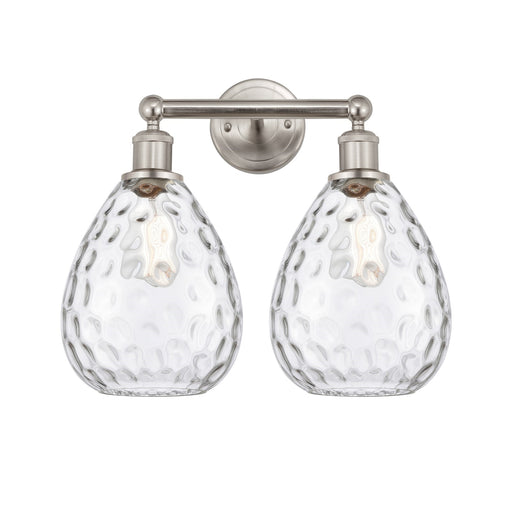 Innovations Waverly 17in 2-Light Bath Vanity | Industrial Brushed Satin Nickel and Clear Glass | Bathroom Vanity & Powder Room | 17 | Model 616-2W-SN-G372