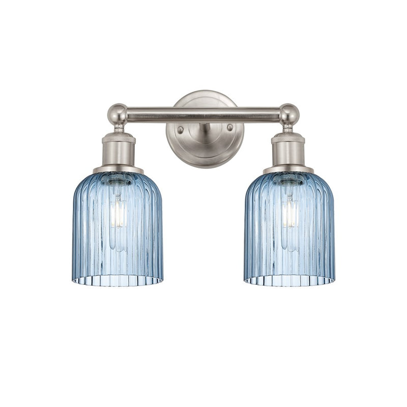 Innovations Edison Bridal Veil 2Lt 14" Bath, SN/BL - 616-2W-SN-G559-5BL