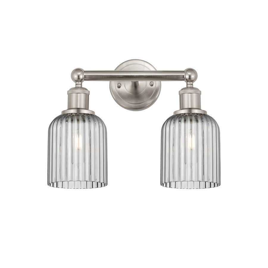 Innovations Edison Bridal Veil 2Lt 14" Bath, SN/SM - 616-2W-SN-G559-5SM