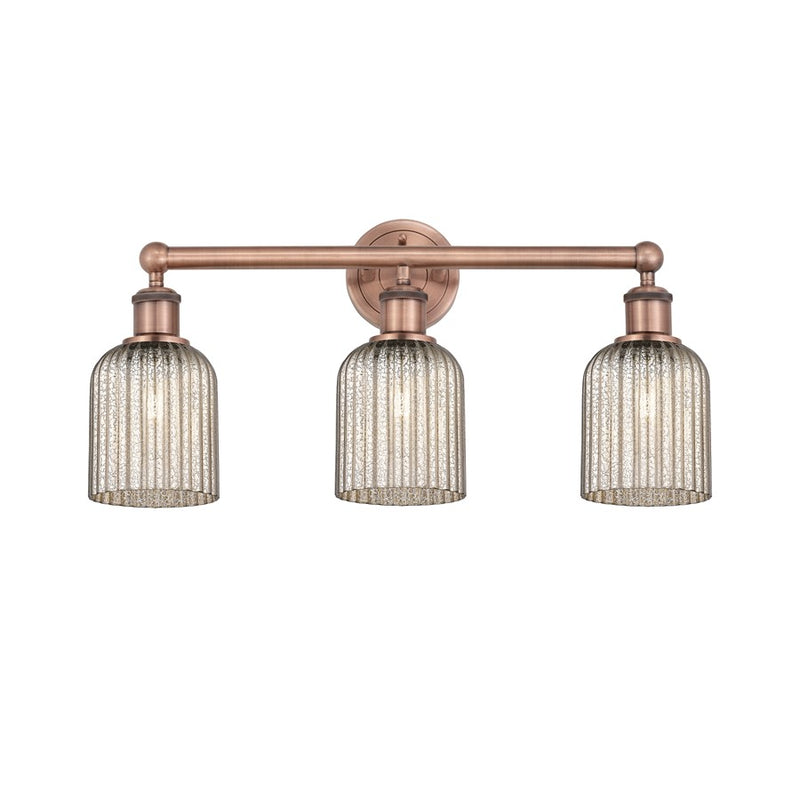 Innovations Edison Bridal Veil 3Lt 23" Bath, Copper/Mercury - 616-3W-AC-G559-5ME