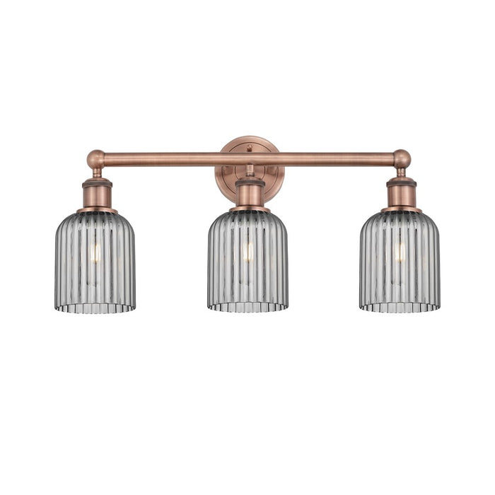 Innovations Edison Bridal Veil 3Lt 23" Bath, Copper/Smoke - 616-3W-AC-G559-5SM