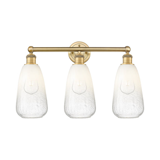 Innovations Brookhaven Almond 24in 3-Light Bath Vanity Light | Industrial Brushed Brass and Opal Glass | Bathroom Vanity | 24 x | Model 616-3W-BB-G480-6OP