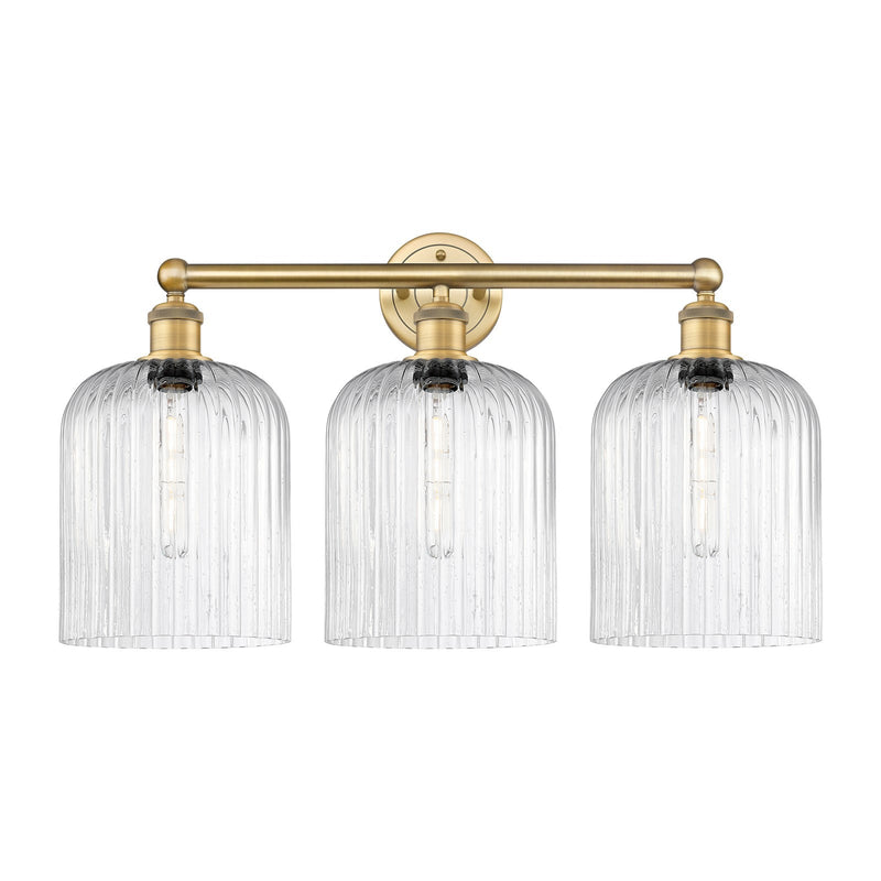 Innovations Bridal Veil 23in 3-Light Bath Vanity Light | Art Nouveau Brushed Brass and Seedy Glass | Bathroom Vanity | 23 x | Model 616-3W-BB-G559-8SDY