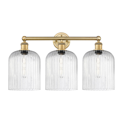 Innovations Bridal Veil 23in 3-Light Bath Vanity Light | Art Nouveau Brushed Brass and Seedy Glass | Bathroom Vanity | 23 x | Model 616-3W-BB-G559-8SDY