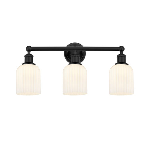 Innovations Edison Bridal Veil 3Lt 23" Bath, BK/GW - 616-3W-BK-G559-5GWH