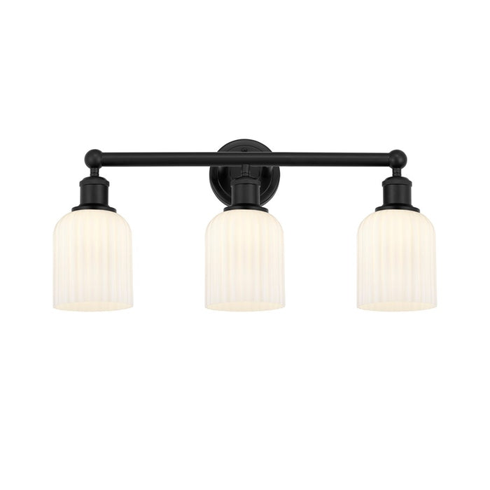 Innovations Edison Bridal Veil 3Lt 23" Bath, BK/GW - 616-3W-BK-G559-5GWH