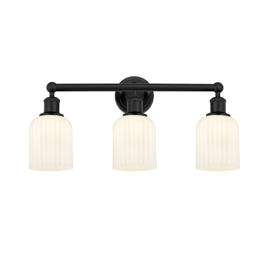 Innovations Edison Bridal Veil 3Lt 23" Bath, BK/GW - 616-3W-BK-G559-5GWH