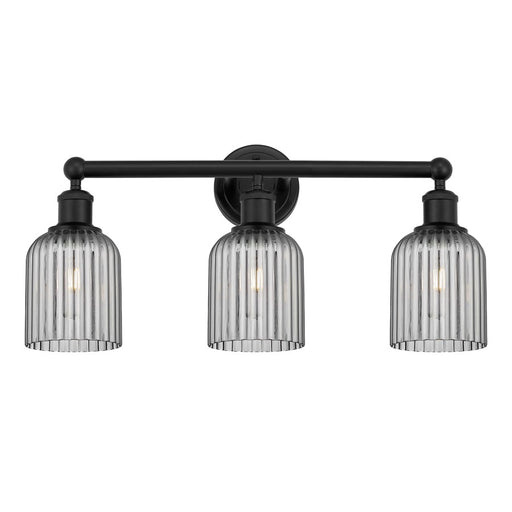 Innovations Edison Bridal Veil 3Lt 23" Bath, Black/Smoke - 616-3W-BK-G559-5SM