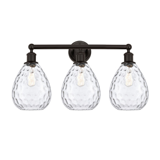 Innovations Waverly 26in 3-Light Bath Vanity Light | Industrial Oil Rubbed Bronze Steel and Clear Glass | Bathroom Vanity | 26 x | Model 616-3W-OB-G372