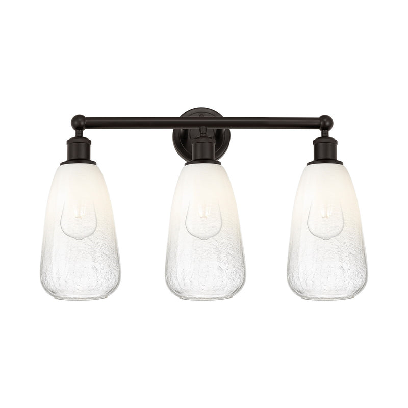 Innovations Brookhaven Almond 24in 3-Light Bath Vanity | Industrial Oil Rubbed Bronze Steel and Opal Glass | Bathroom Vanity | Model 616-3W-OB-G480-6OP