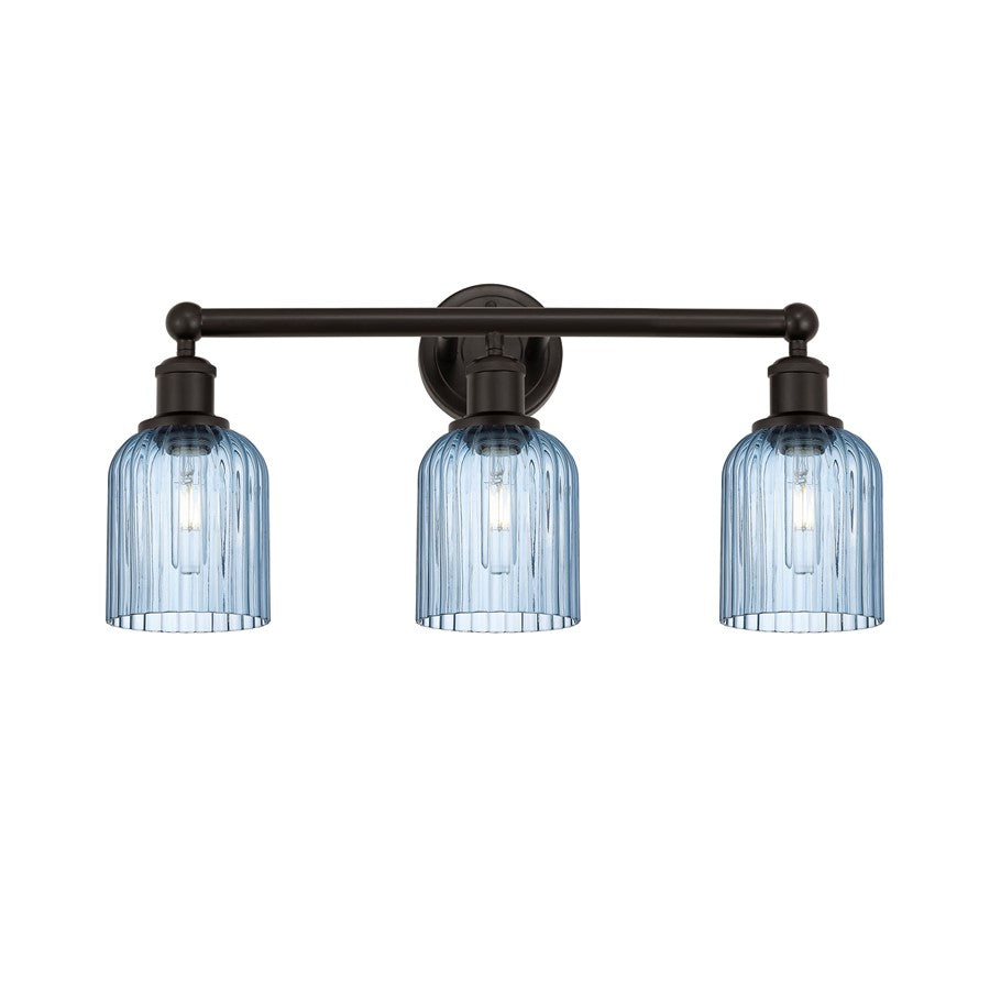 Innovations Edison Bridal Veil 3Lt 23" Bath, Bronze/Blue - 616-3W-OB-G559-5BL