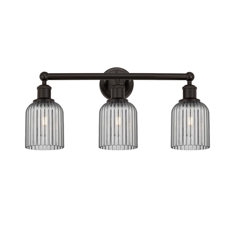 Innovations Edison Bridal Veil 3Lt 23" Bath, Bronze/Smoke - 616-3W-OB-G559-5SM