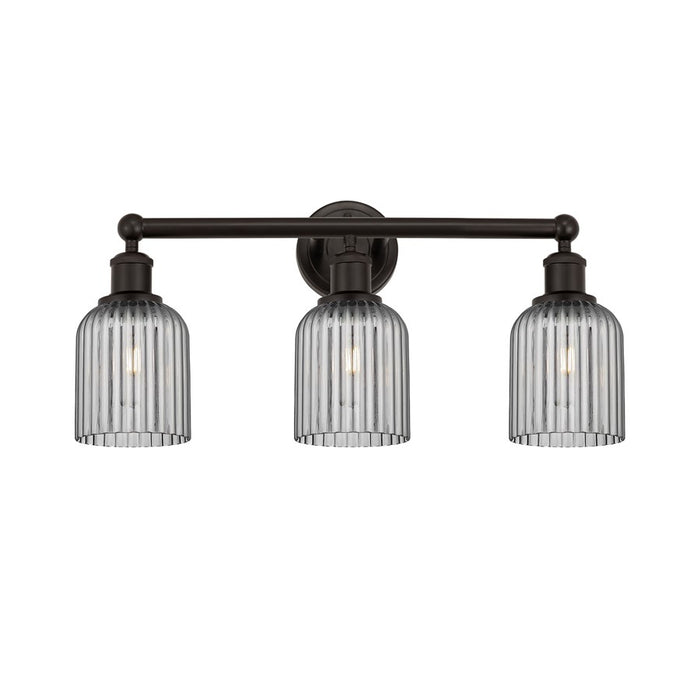 Innovations Edison Bridal Veil 3Lt 23" Bath, Bronze/Smoke - 616-3W-OB-G559-5SM