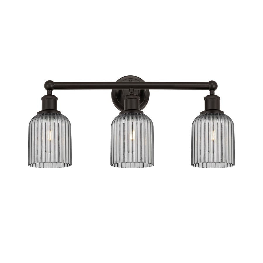 Innovations Edison Bridal Veil 3Lt 23" Bath, Bronze/Smoke - 616-3W-OB-G559-5SM