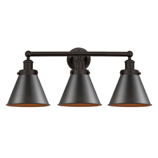 Innovations Appalachian 26in 3-Light Bath Vanity Light | Industrial Oil Rubbed Bronze Steel and Oil Rubbed Bronze Metal Shade | Model 616-3W-OB-M13-OB