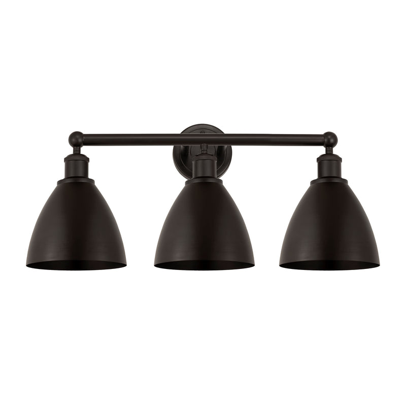 Innovations Bristol 26in 3-Light Bath Vanity | Industrial Oil Rubbed Bronze Steel and Cast Brass | Bathroom Vanity Light | Model 616-3W-OB-MBD-75-OB