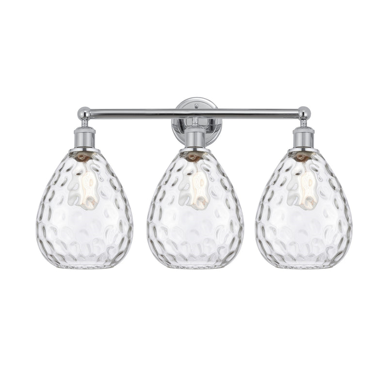 Innovations Waverly 26in 3-Light Bath Vanity Light | Industrial Polished Chrome and Clear Glass | Bathroom Vanity Above Mirror | 26 | Model 616-3W-PC-G372