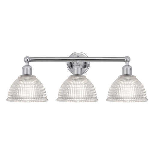 Innovations Arietta 26in 3-Light Bath Vanity Light | Industrial Polished Chrome and Clear Glass | Bathroom Vanity | 26 x 10.25 x | Model 616-3W-PC-G422