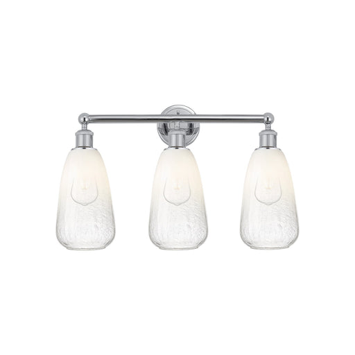 Innovations Brookhaven Almond 24in 3-Light Bath Vanity Light | Industrial Polished Chrome and Opal Glass | Damp-Rated Bathroom | Model 616-3W-PC-G480-6OP