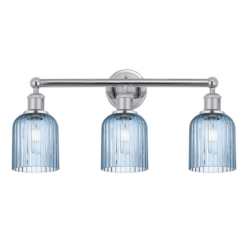 Innovations Edison Bridal Veil 3Lt 23" Bath, Chrome/Blue - 616-3W-PC-G559-5BL