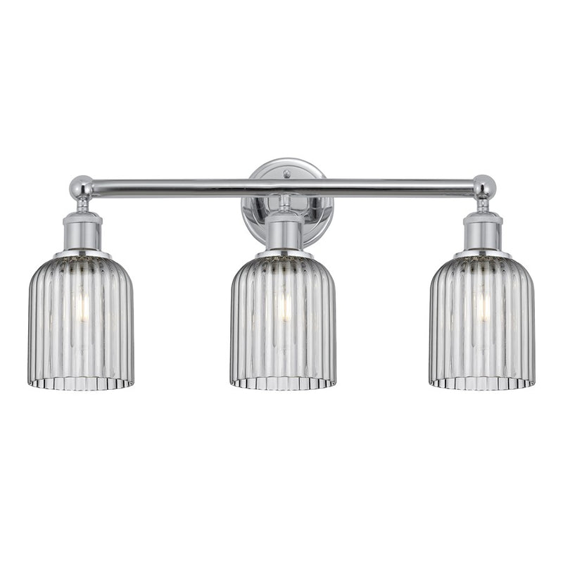 Innovations Edison Bridal Veil 3Lt 23" Bath, Chrome/Smoke - 616-3W-PC-G559-5SM