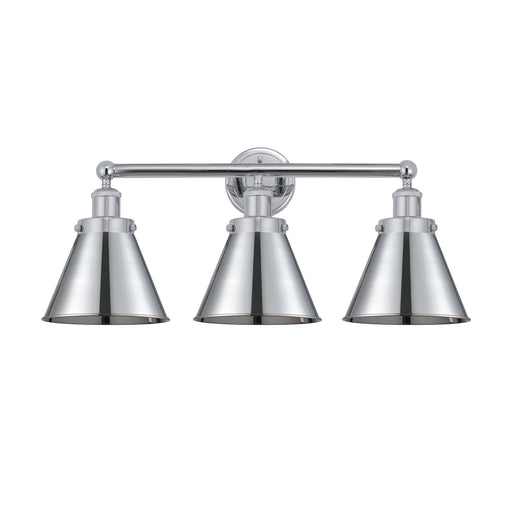 Innovations Appalachian 26in 3-Light Bath Vanity | Industrial Polished Chrome Steel and Cast Brass with Polished Chrome Metal | Model 616-3W-PC-M13-PC