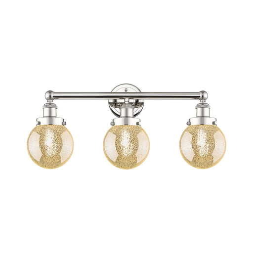 Innovations Beacon 24in 3-Light Bath Vanity Light | Industrial Polished Nickel and Mercury Glass | Bathroom Vanity & Powder Room | Model 616-3W-PN-G208-6