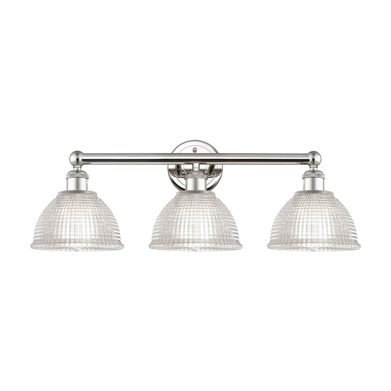 Innovations Arietta 26in 3-Light Bath Vanity Light | Industrial Polished Nickel and Clear Glass | Bathroom Vanity | 26 x 10.25 x | Model 616-3W-PN-G422