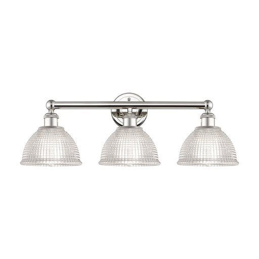 Innovations Arietta 26in 3-Light Bath Vanity Light | Industrial Polished Nickel and Clear Glass | Bathroom Vanity | 26 x 10.25 x | Model 616-3W-PN-G422