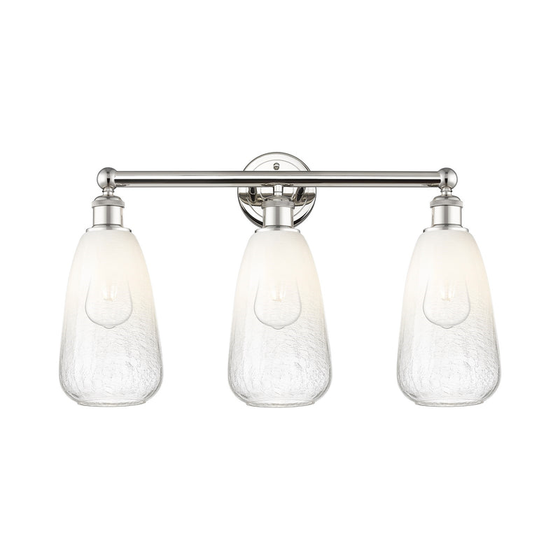 Innovations Brookhaven Almond 24in 3-Light Bath Vanity Light | Industrial Polished Nickel and Opal Glass | Bathroom Vanity | 24 | Model 616-3W-PN-G480-6OP