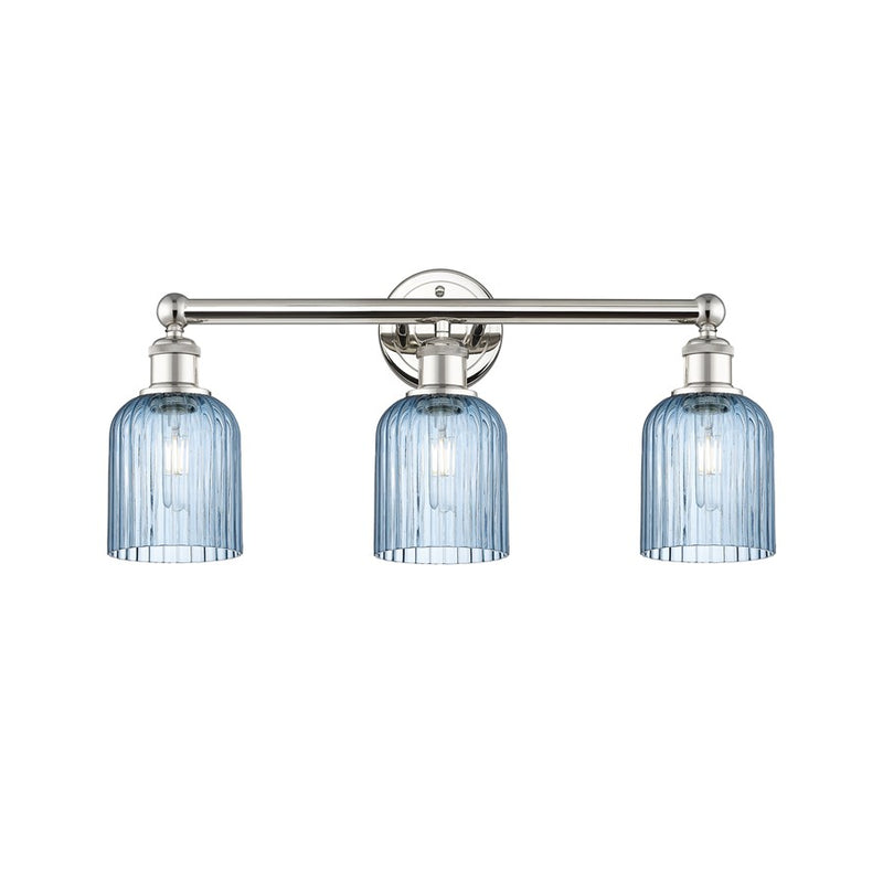Innovations Edison Bridal Veil 3Lt 23" Bath, PN/BL - 616-3W-PN-G559-5BL