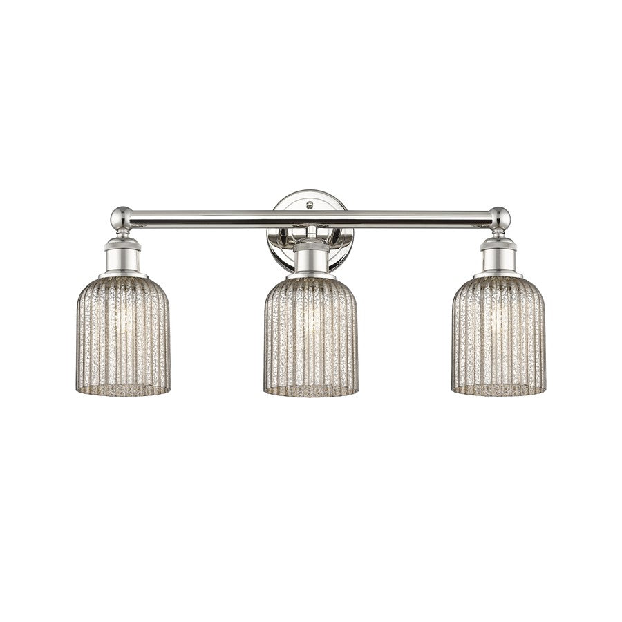 Innovations Edison Bridal Veil 3Lt 23" Bath, PN/MC - 616-3W-PN-G559-5ME