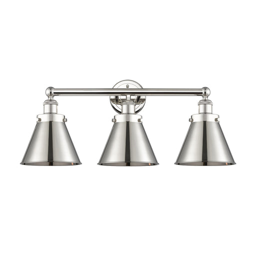 Innovations Appalachian 26in 3-Light Bath Vanity | Industrial Polished Nickel Steel and Cast Brass with Polished Nickel Metal | Model 616-3W-PN-M13-PN