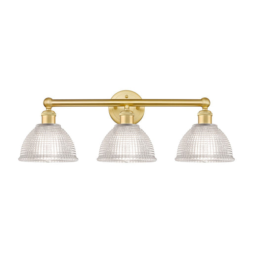 Innovations Arietta 26in 3-Light Bath Vanity Light | Industrial Satin Gold Steel and Clear Glass | Bathroom Vanity & Powder Room | Model 616-3W-SG-G422