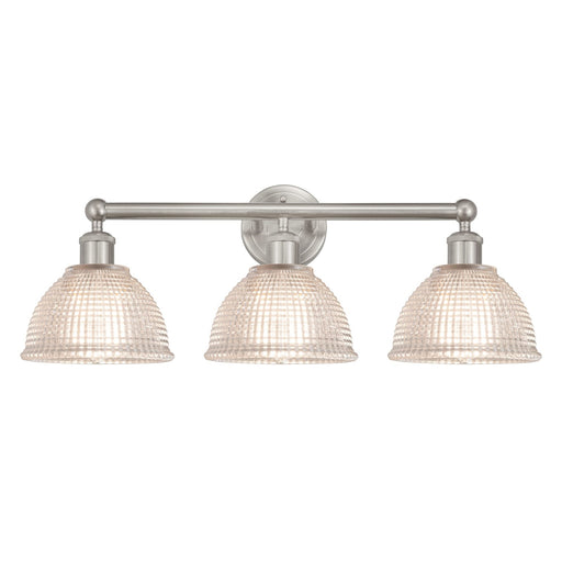 Innovations Arietta 26in 3-Light Bath Vanity | Industrial Brushed Satin Nickel and Clear Glass | Bathroom Vanity & Powder Room | 26 | Model 616-3W-SN-G422