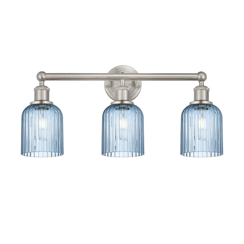 Innovations Edison Bridal Veil 3Lt 23" Bath, SN/BL - 616-3W-SN-G559-5BL