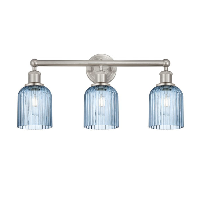 Innovations Edison Bridal Veil 3Lt 23" Bath, SN/BL - 616-3W-SN-G559-5BL