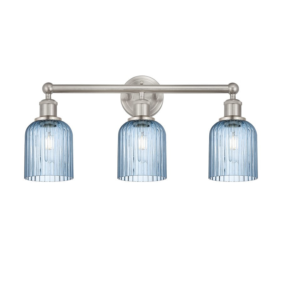 Innovations Edison Bridal Veil 3Lt 23" Bath, SN/BL - 616-3W-SN-G559-5BL