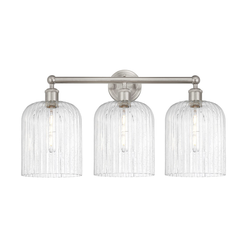 Innovations Bridal Veil 23in 3-Light Bath Vanity Light | Art Nouveau Brushed Satin Nickel and Seedy Glass | Bathroom & Powder | Model 616-3W-SN-G559-8SDY