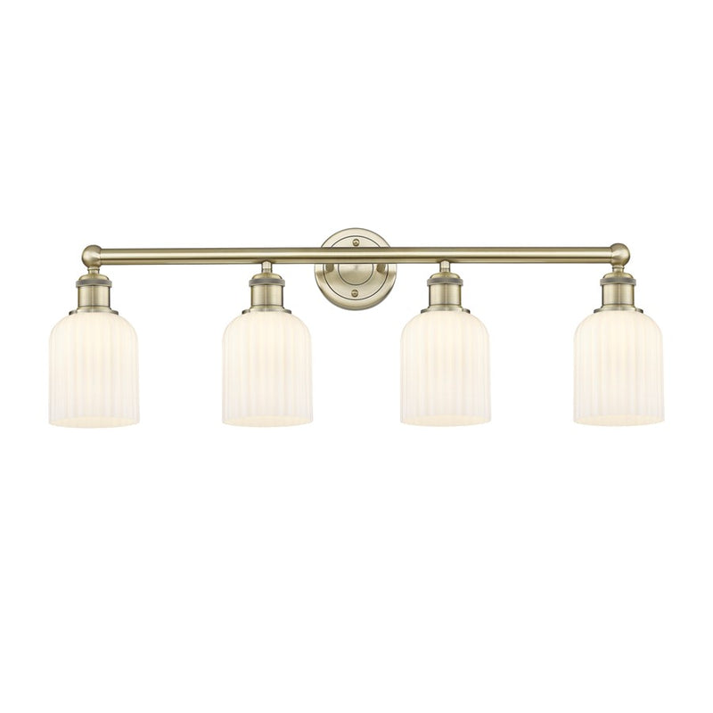 Innovations Edison Bridal Veil 4Lt 32" Bath, AB/GW - 616-4W-AB-G559-5GWH