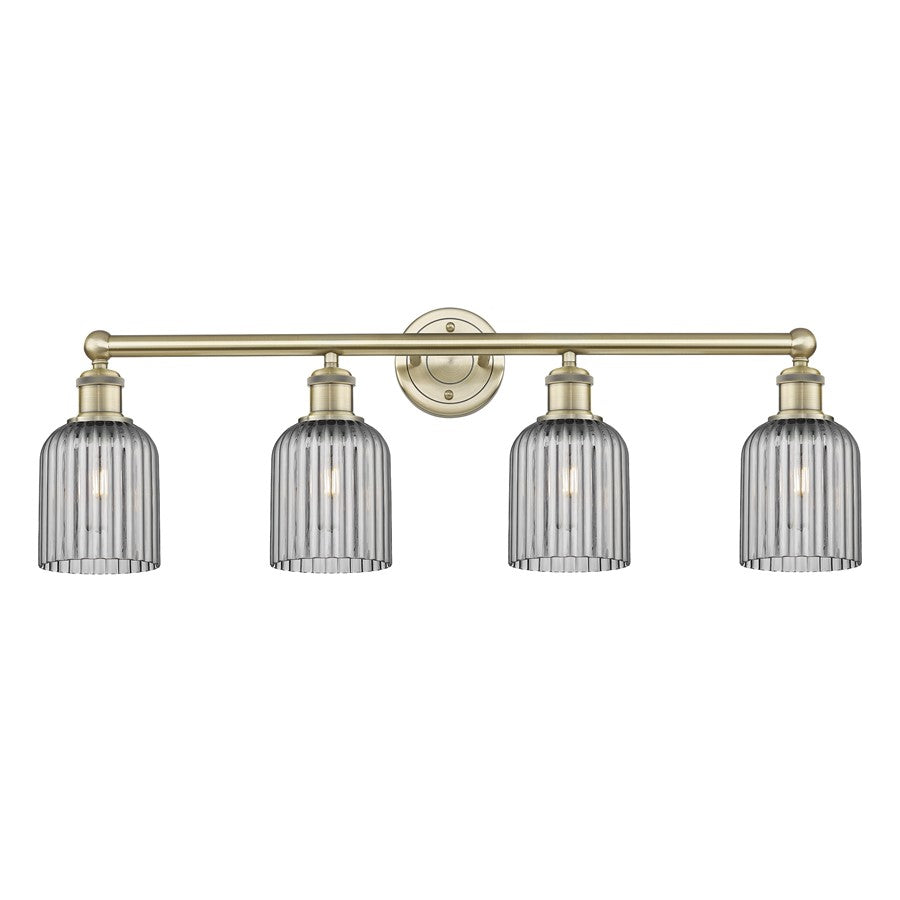 Innovations Edison Bridal Veil 4Lt 32" Bath, AB/SM - 616-4W-AB-G559-5SM