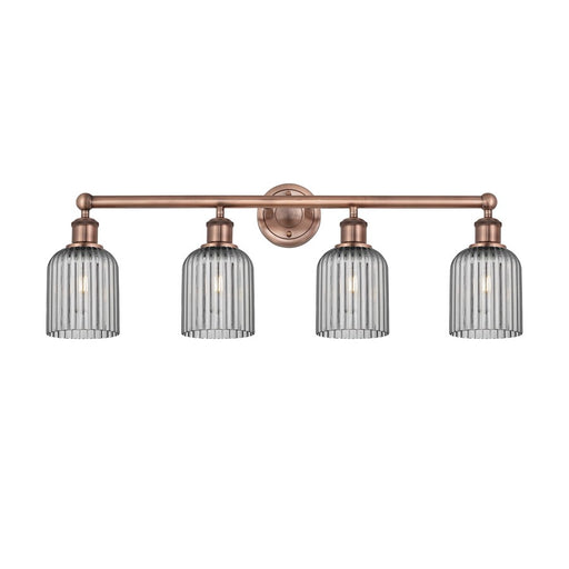 Innovations Edison Bridal Veil 4Lt 32" Bath, Copper/Smoke - 616-4W-AC-G559-5SM