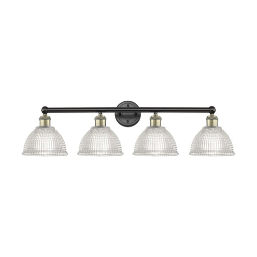 Innovations Arietta 35in 4-Light Bath Vanity Light | Industrial Black Antique Brass and Clear Glass | Bathroom Vanity | 35 x 10.25 | Model 616-4W-BAB-G422
