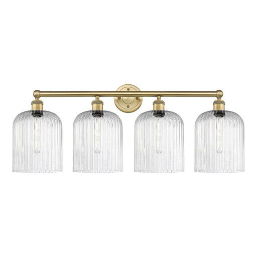 Innovations Bridal Veil 32in 4-Light Bath Vanity Light | Art Nouveau Brushed Brass and Seedy Glass | Bathroom Vanity | 32 x | Model 616-4W-BB-G559-8SDY