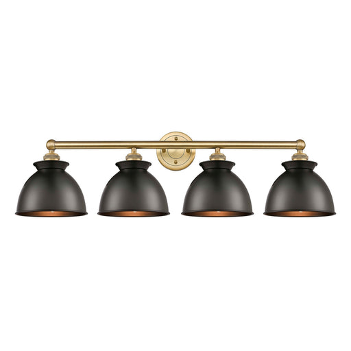 Innovations Adirondack 35in 4-Light Bath Vanity | Industrial Farmhouse Brushed Brass and Matte Black Metal | Bathroom Vanity | Model 616-4W-BB-M14-BK