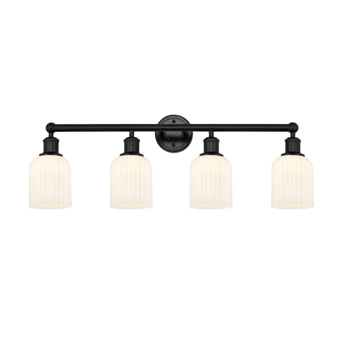 Innovations Edison Bridal Veil 4Lt 32" Bath, BK/GW - 616-4W-BK-G559-5GWH